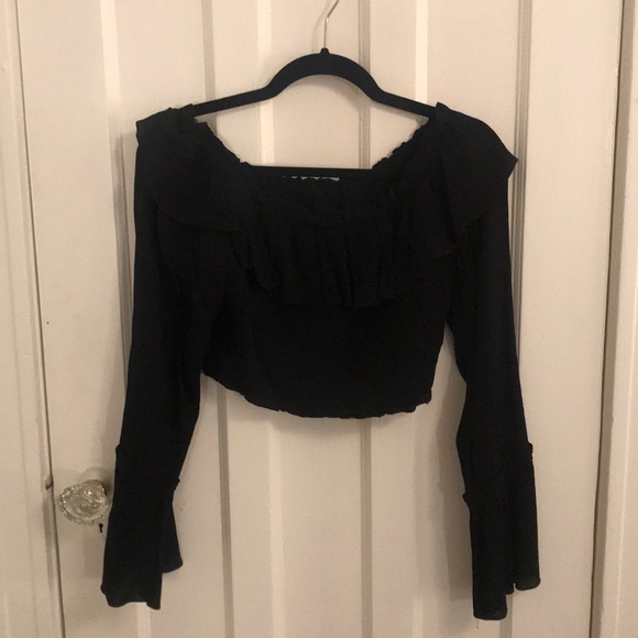Black Off the Shoulder Top - Size M - Picture 2 of 3